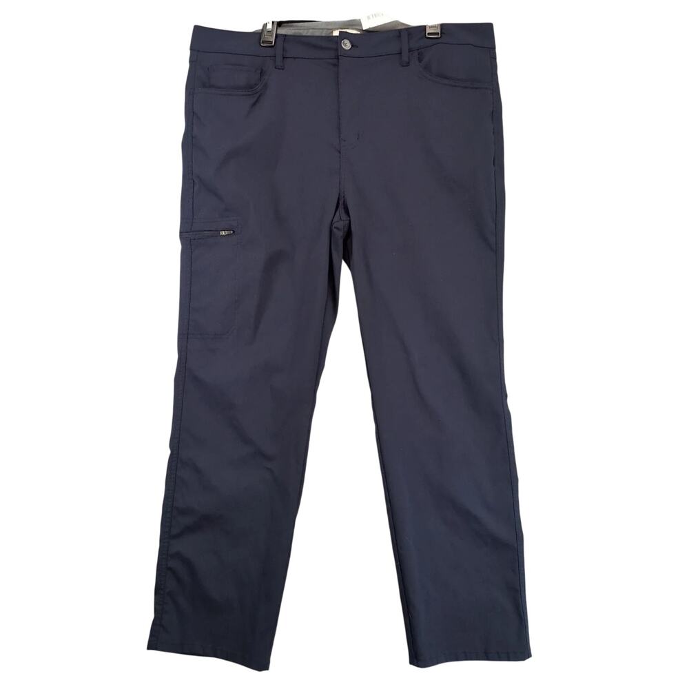 Original Weatherproof Vintage Navy Nylon Cargo Chino Pants Men's 40x30 Stretch
